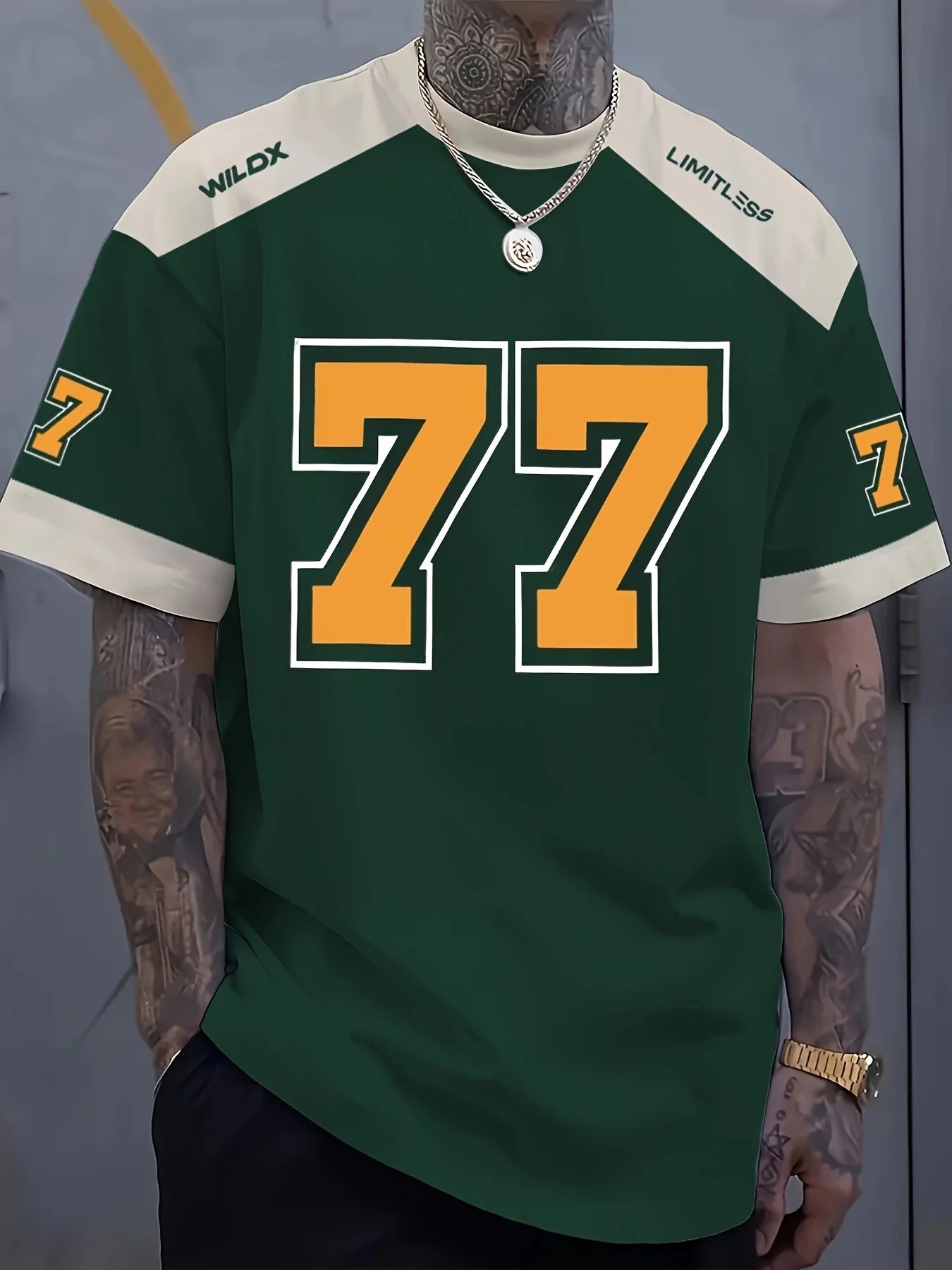 Camiseta Deportiva Casual Ligera y Transpirable con Estampado Digital para Hombre, Verano 2026