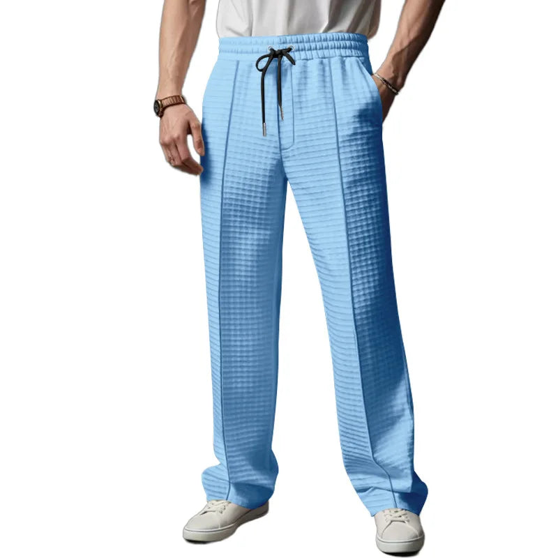 Pantalones deportivos informales  de alta calidad para hombre, pantalones de negocios, ropa de caballero holgada y transpirable de pierna recta