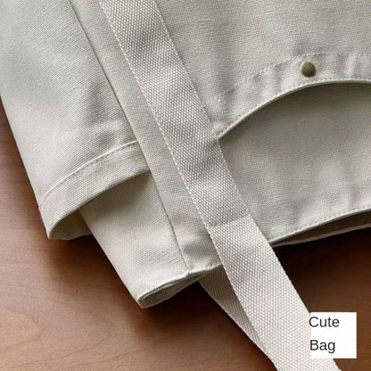 Sac fourre-tout en toile de grande capacité avec lettres unies, sac à main polyvalent pour le travail, les cours d'étudiant, sac de shopping pour femme