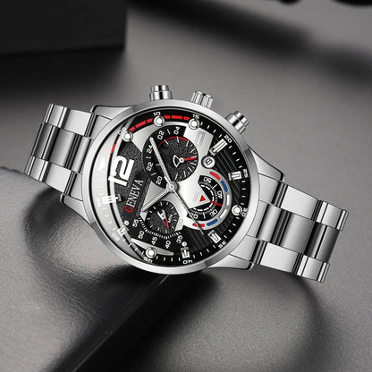 Nuevos relojes de moda para hombre, reloj de acero inoxidable