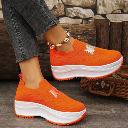 Primavera otoño zapatos planos de fondo grueso Color puro corte bajo talla grande deportes de moda zapatos individuales casuales de mujer