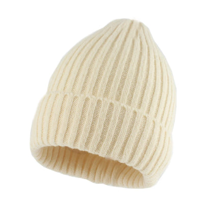 Gorro con puños de invierno para mujer, gorros elásticos de punto suaves y cálidos Unisex, gorro de esquí para exteriores, ropa de calle de moda