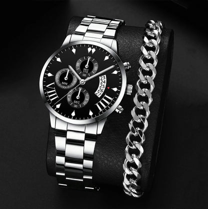 Nuevos relojes de moda para hombre, reloj de acero inoxidable