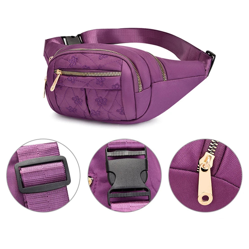Riñonera de tela impermeable para mujer, bolso cruzado de diseñador, a la moda, tipo banana