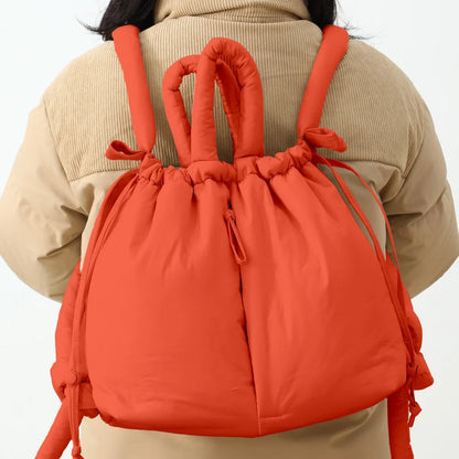 Mochila acolchada para mujer, bolso de mano con asa superior, bolso de hombro