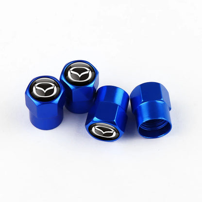 4 tapas de válvulas de neumáticos de aleación de aluminio para Mazda CX-3 BK CX-5 MS Speed 5 6 2 3 CX30 MX-5.