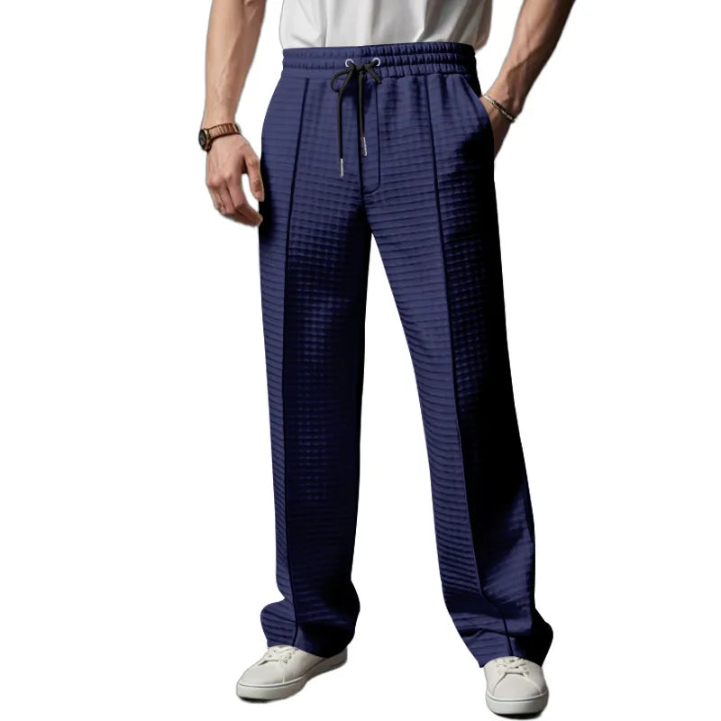 Pantalones deportivos informales  de alta calidad para hombre, pantalones de negocios, ropa de caballero holgada y transpirable de pierna recta
