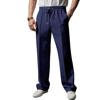 Pantalones deportivos informales  de alta calidad para hombre, pantalones de negocios, ropa de caballero holgada y transpirable de pierna recta