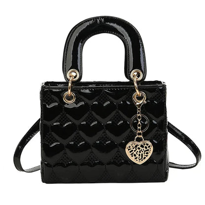 Bolso de mano para mujer, de alta calidad, a la moda, clásico, acolchado, con asa cuadrada, bandolera de hombro.