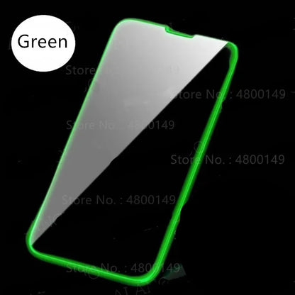 3 uds luz nocturna Protector de pantalla luminoso teléfonos usados para IPhone 12 11 13 14 15 16 Pro Max Plus Mini funda película de vidrio templado