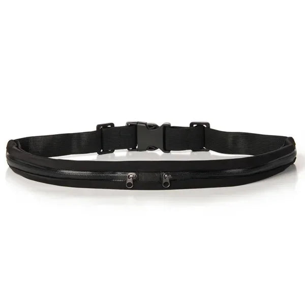 Riñonera ajustable para correr, doble bolsillo, impermeable, cinturón para teléfono, bolsa pequeña de nailon para viajar, ciclismo, senderismo, deporte, gimnasio