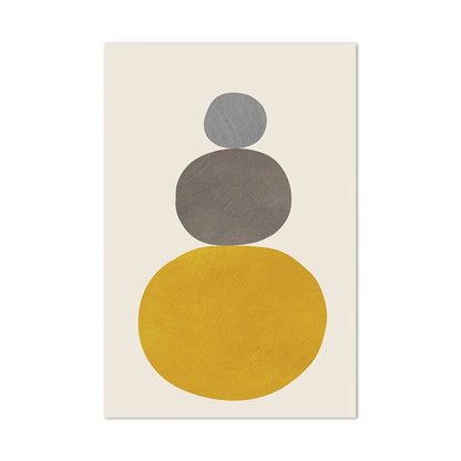 Pósteres e impresiones de pintura abstracta minimalista Original, imagen de pared, arte de pared gris mostaza y lienzo impreso para