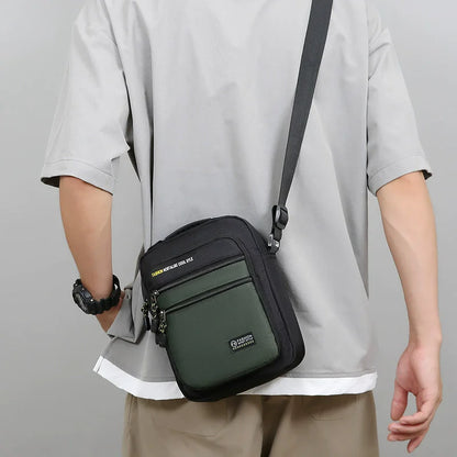 bolso cruzado para hombre, bolsos de un solo hombro, bolsa de almacenamiento de gran capacidad, bolsos cruzados de negocios con múltiples bolsillos a la moda