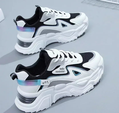 Zapatillas deportivas para mujer, zapatos planos con plataforma