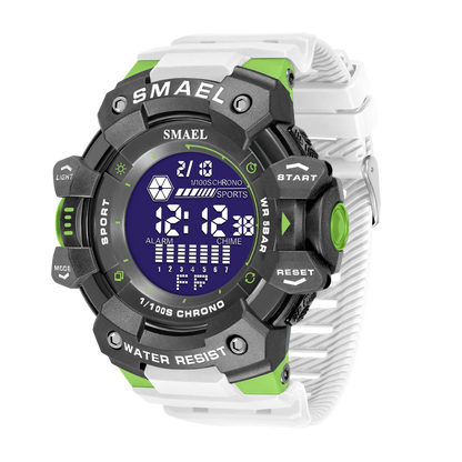 Reloj deportivo digital de lujo para hombre, estilo militar, resistente al agua, con esfera grande y retroiluminación LED