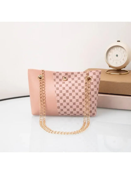 Nueva moda, bolso de cubo con cadena y estampado de lunares, bolso bandolera de un solo hombro