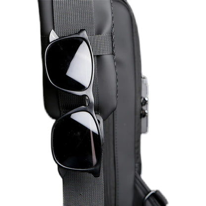 Men Multifunction Anti-theft USB Shoulder Bag Travel Crossbody Messenger Bags Chest Pack