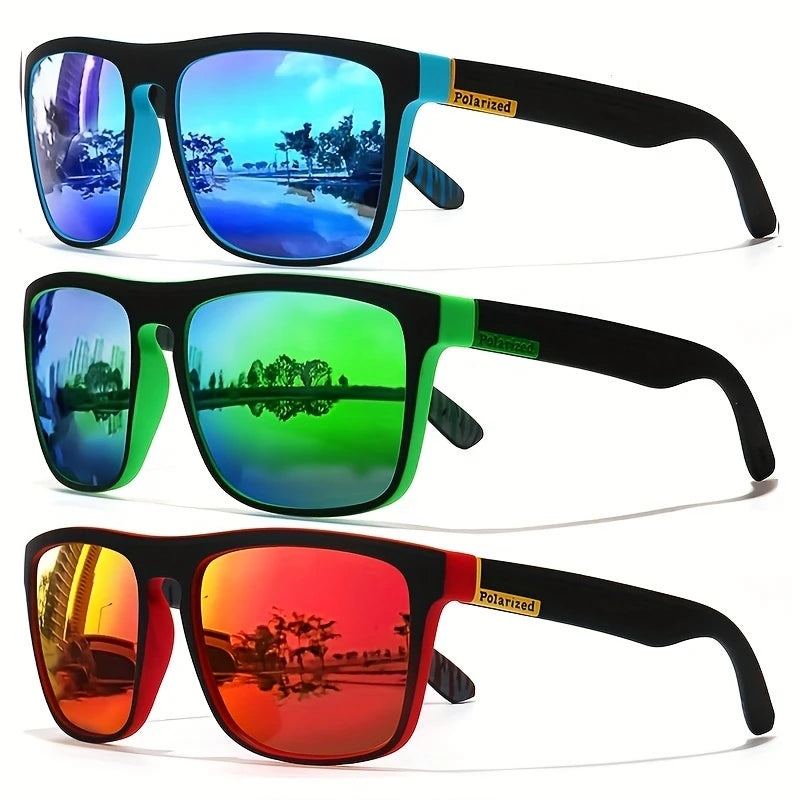 Gafas de sol polarizadas cuadradas vintage de moda para hombre y mujer, para conducir y pescar, de marca de lujo, de diseñador, con protección UV400.