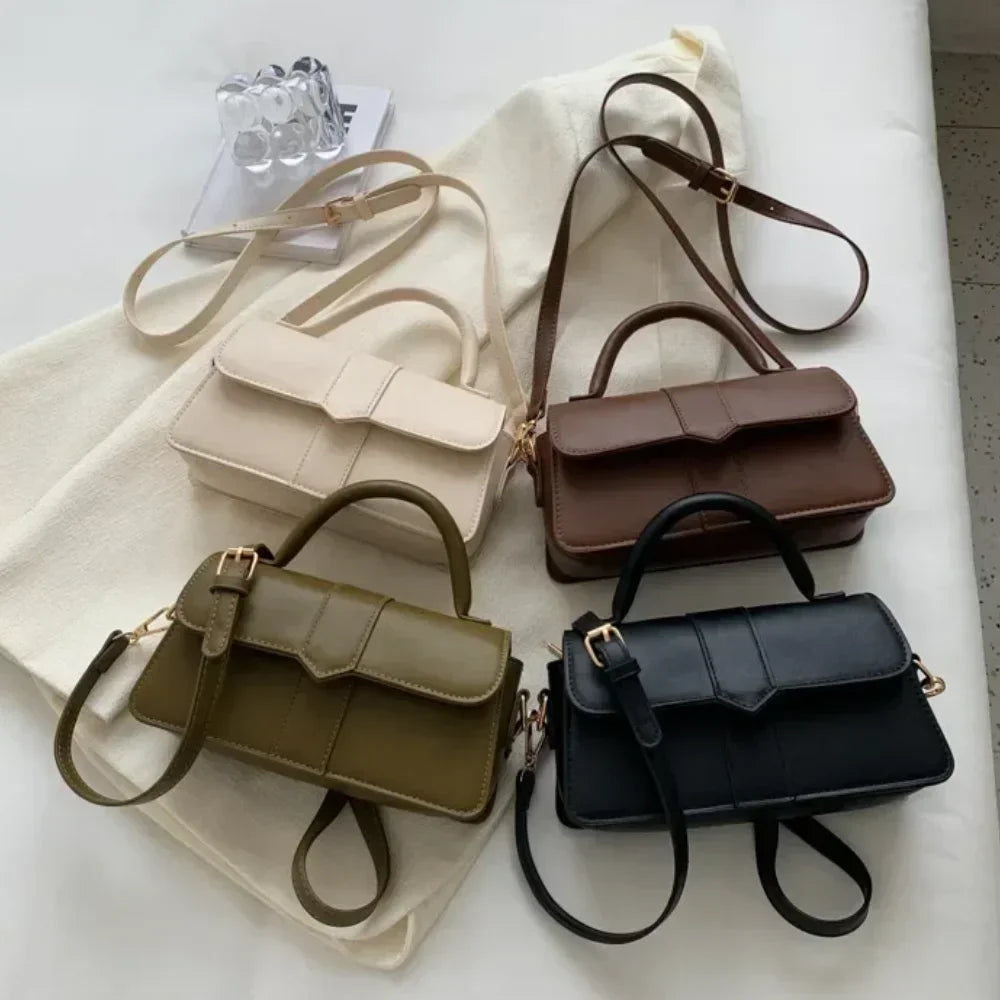 Bolso de cuero de Pu para mujer, bolso cruzado a la moda