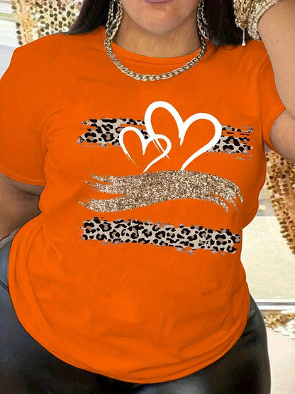 Camiseta holgada de manga corta con cuello redondo informal de gran tamaño con estampado de dibujos animados para mujer de verano