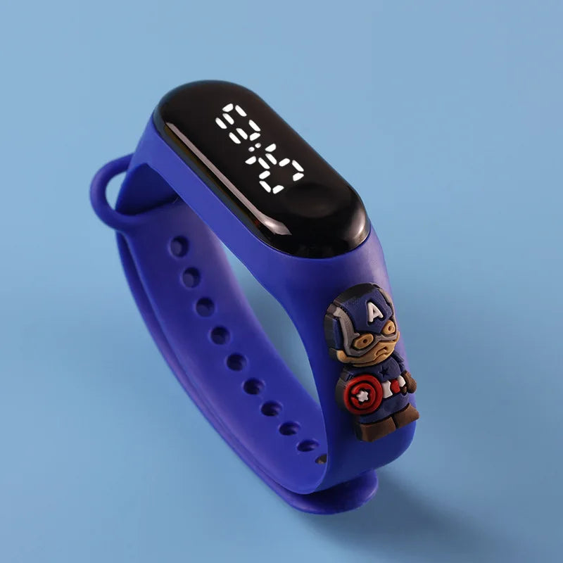 Relojes de moda para niños y niñas, pulsera electrónica deportiva con pantalla LED táctil, reloj de Spiderman para niños y mujeres, reloj resistente al agua