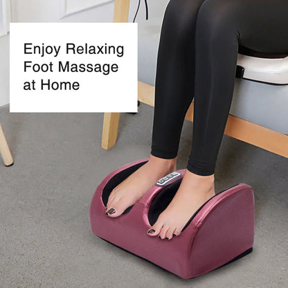 Electric foot massager heat therapy hot compress shiatsu kneading roller muscle relaxation pain relief foot spa machine