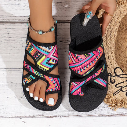 Sandalias de plataforma de verano para mujer chanclas de moda con punta Abierta