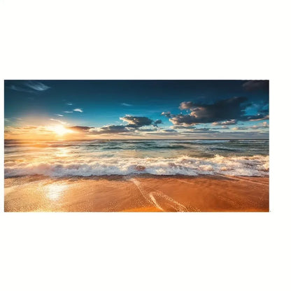 Pósteres artísticos de pared de puesta de sol de playa, pintura en lienzo de paisaje grande, impresión, imagen de decoración de pared nórdica para decoración del hogar sin marco