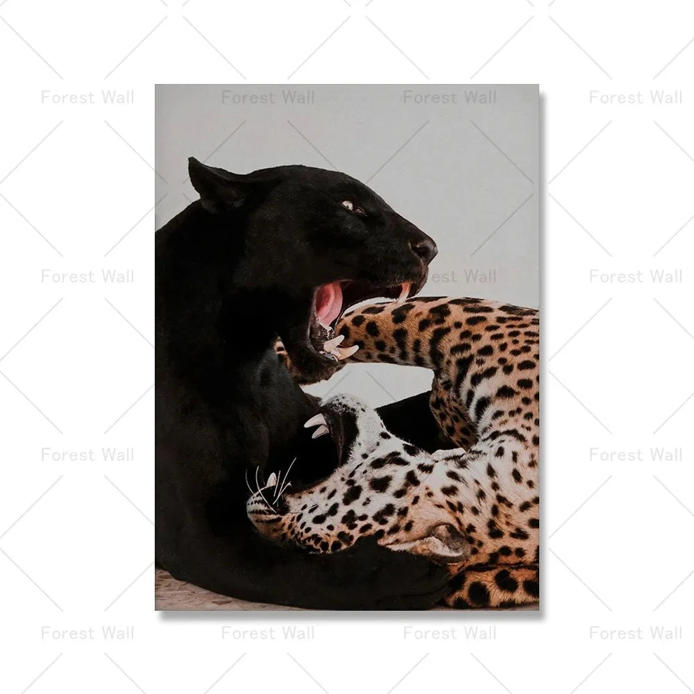 póster moderno de moda de lujo, leopardo, Tigre, perro, imagen artística nórdica, decoración del hogar