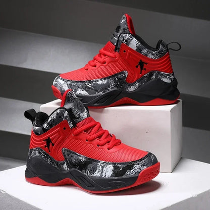 Nuevas zapatillas de baloncesto de marca para niños, suela gruesa, antideslizantes, zapatillas deportivas para niños, zapatillas de baloncesto para niños.