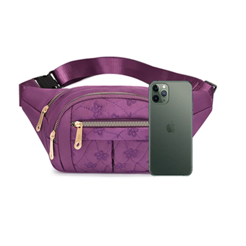 Riñonera de tela impermeable para mujer, bolso cruzado de diseñador, a la moda, tipo banana