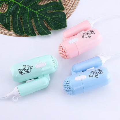 Sèche-cheveux pliable mini 400 W à faible consommation d'énergie et résistant aux radiations pour la maison, les voyages, les dortoirs, outil de coiffure