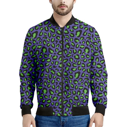 Chaqueta con cremallera y patrón de leopardo para hombre, sudadera de manga larga con estampadode personalidad, ropa de calle suelta informal, abrigo de moda