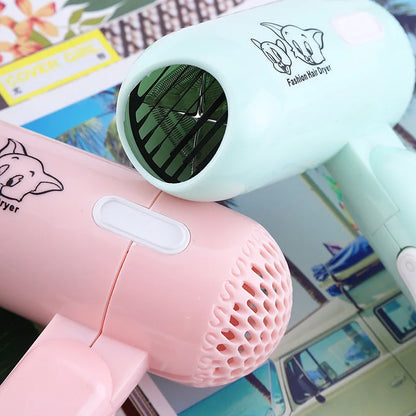 Sèche-cheveux pliable mini 400 W à faible consommation d'énergie et résistant aux radiations pour la maison, les voyages, les dortoirs, outil de coiffure