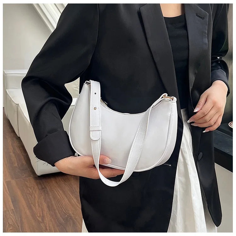 Bolso vintage para axila con bola de masa para mujer, bolso de hombro de cuero de PU