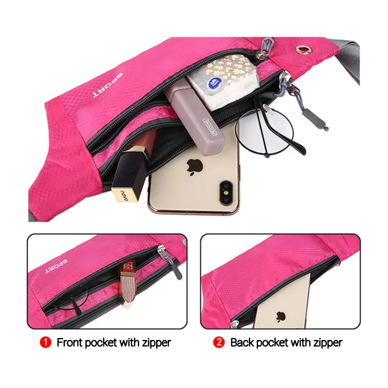 Riñonera deportiva para teléfono para hombre, riñonera ultrafina impermeable, Mini riñonera, nueva bolsa de cintura ligera para correr para mujer