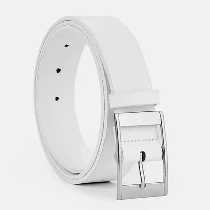 cinturón de lujo para hombre, cinturón de cuero PU, hebilla de Metal
