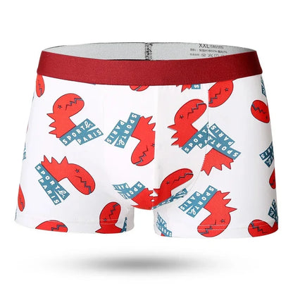 calzoncillos de 5 piezas/bóxer para hombre, lindos para hombre, moda de dibujos animado