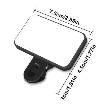 Mini luz de relleno para selfies, recargable, 3 modos de color, brillo ajustable, clip para teléfonos móviles, computadoras, fotografía, luces LED