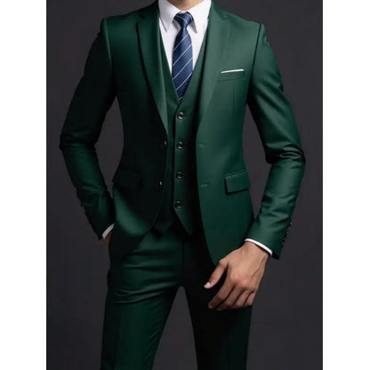 traje de boda informal de estilo británico de negocios de caballero a la moda para presentador de banquete de color sólido