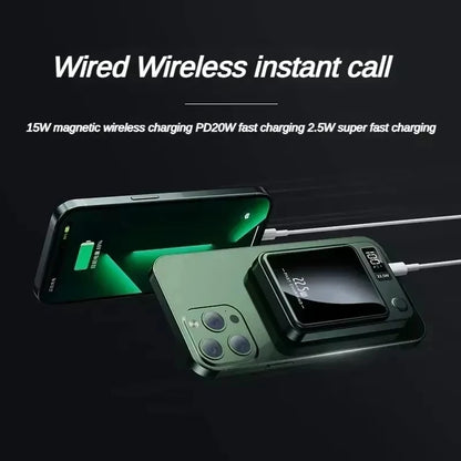 Cargador inalámbrico rápido Xiaomi de 100.000 mAh con batería externa magnética Magsafe para iPhone, Huawei y Samsung.