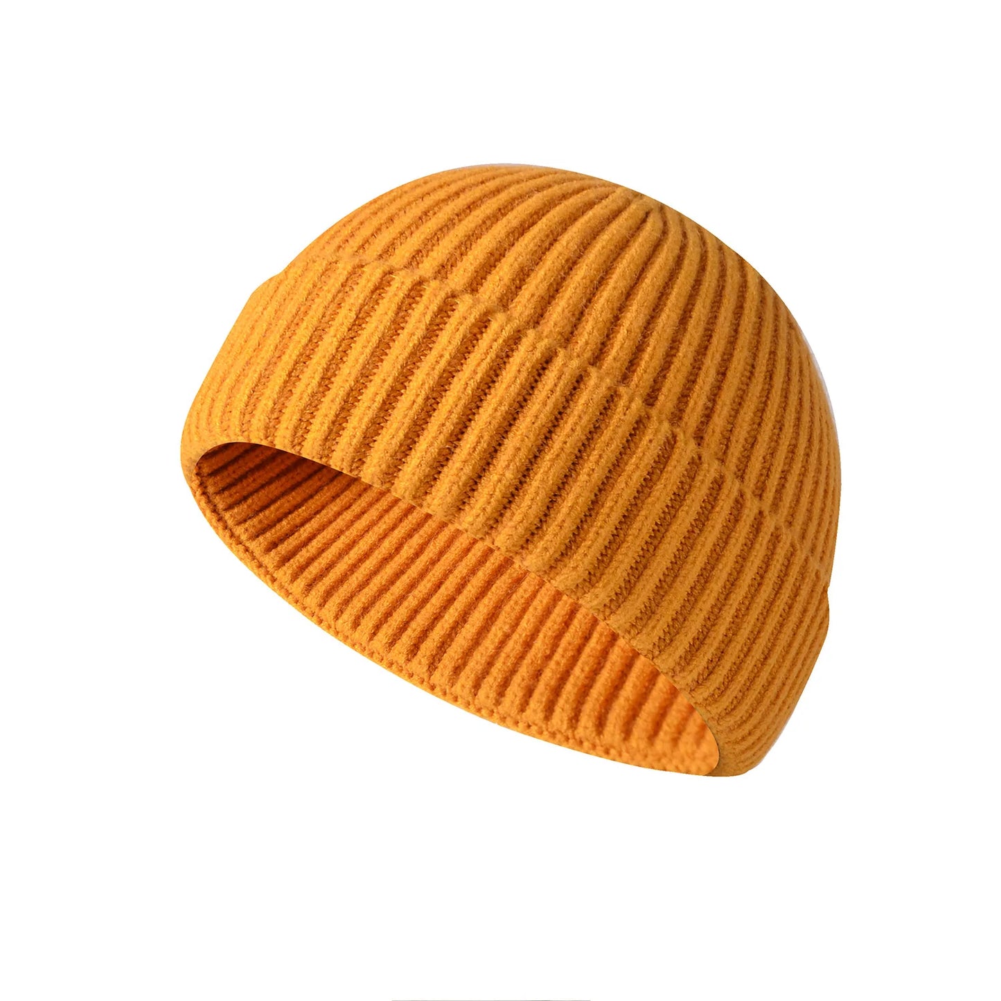 Gorro de punto de invierno, gorro de hip hop de color sólido, gorros y gorros unisex