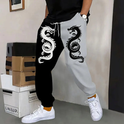 Pantalones deportivos al aire libre para hombre, pantalones de chándal con estampado de grafiti a la moda