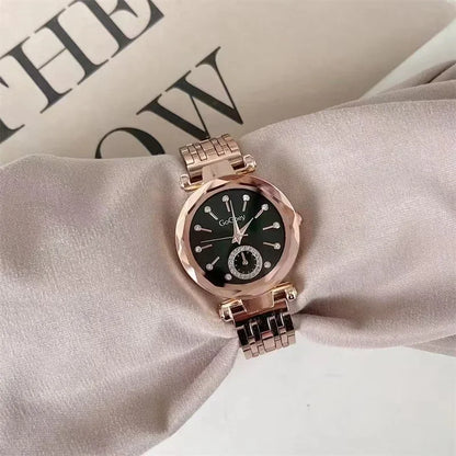 Relojes de marca nueva para mujer, reloj de cuarzo de acero a la moda para mujer, reloj de pulsera de regalo de marcas famosas de lujo