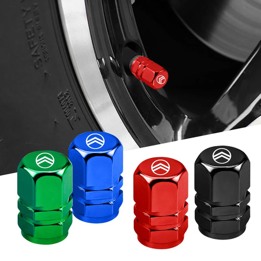 4 tapas antipolvo para válvula de neumático de rueda de coche, para Citroën Celysee C4 C3 C5 C1 C2 C6 Aircross Picasso Cactus Berlingo