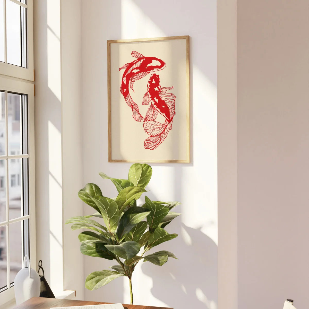 Impresiones en lienzo de pez, póster minimalista moderno, impresiones de arte estético, dormitorio, cocina, decoración del hogar, póster artístico, regalos
