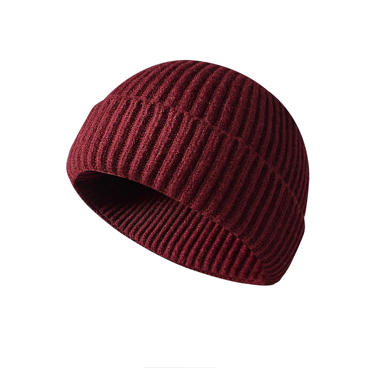Gorro de punto de invierno, gorro de hip hop de color sólido, gorros y gorros unisex