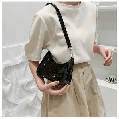 Bolso de hombro transparente para mujer, monedero pequeño con cremallera ,bolso de mano moderno