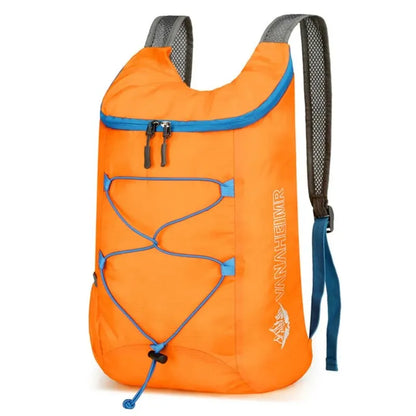 Mochila plegable multifuncional para exteriores, bolsa deportiva de tela de nailon impermeable y ligera de alta densidad para acampar, senderismo y viajes