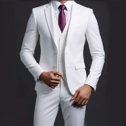traje de boda informal de estilo británico de negocios de caballero a la moda para presentador de banquete de color sólido